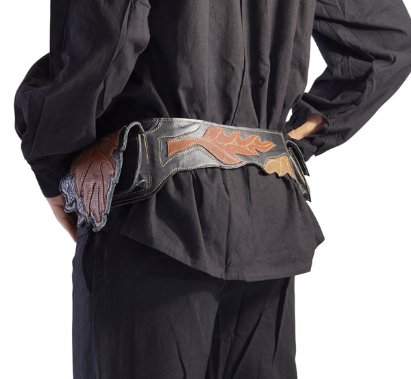 Grande' Boho Leather Utility Belt - Dark Brown – Zootzu Garb