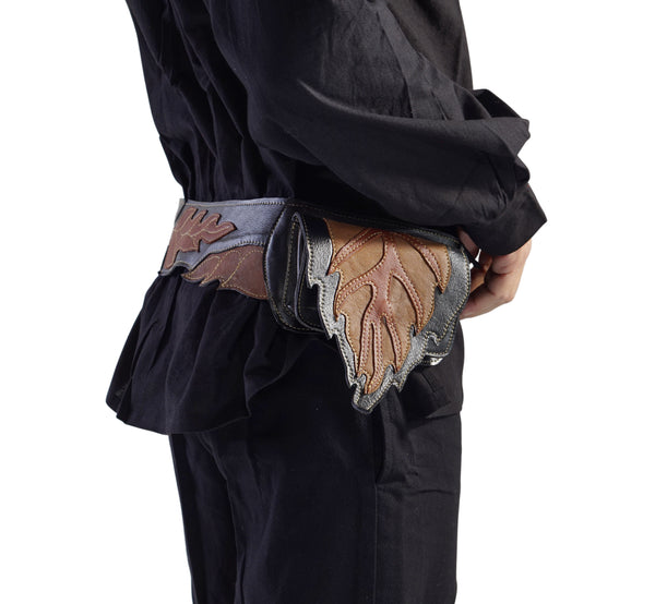 Grande' Boho Leather Utility Belt - Dark Brown – Zootzu Garb