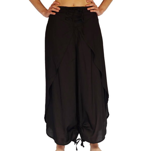 Split Pants Hitch Up' Womens Pirate Pants - Black – Zootzu Garb