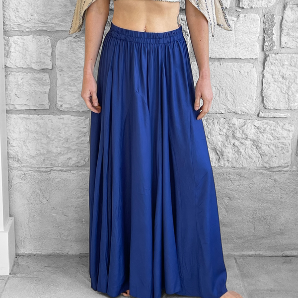 Elastic waist clearance royal blue skirt