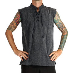 Rogue' Medieval Sleeveless Shirt - Cream