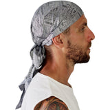 'Pirate Bandana' Medieval Hat, Silk - Silver - zootzu