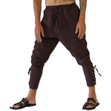 Ankle Cuff Medieval Pants - Brown - zootzu