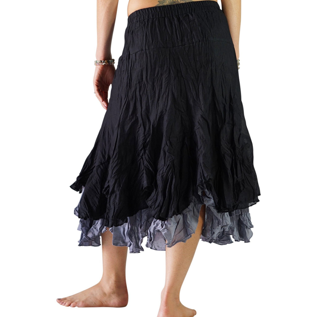 'Two Layer' Renaissance Skirt - Black/Gray – Zootzu Garb